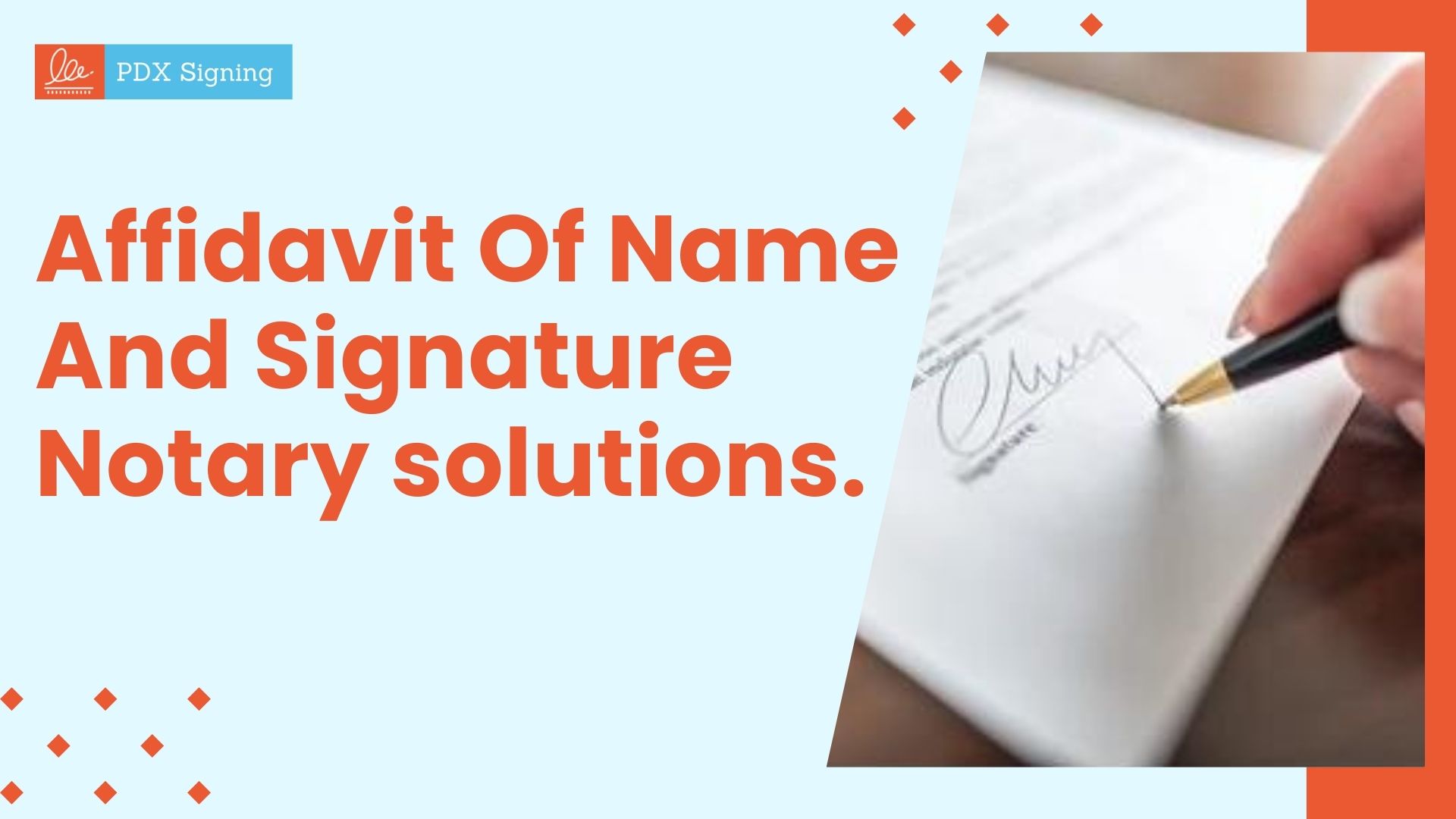 What is an affidavit of name and signature? Why does it require notarization?