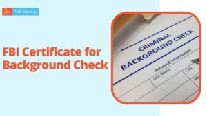 FBI Certificate for Background Check