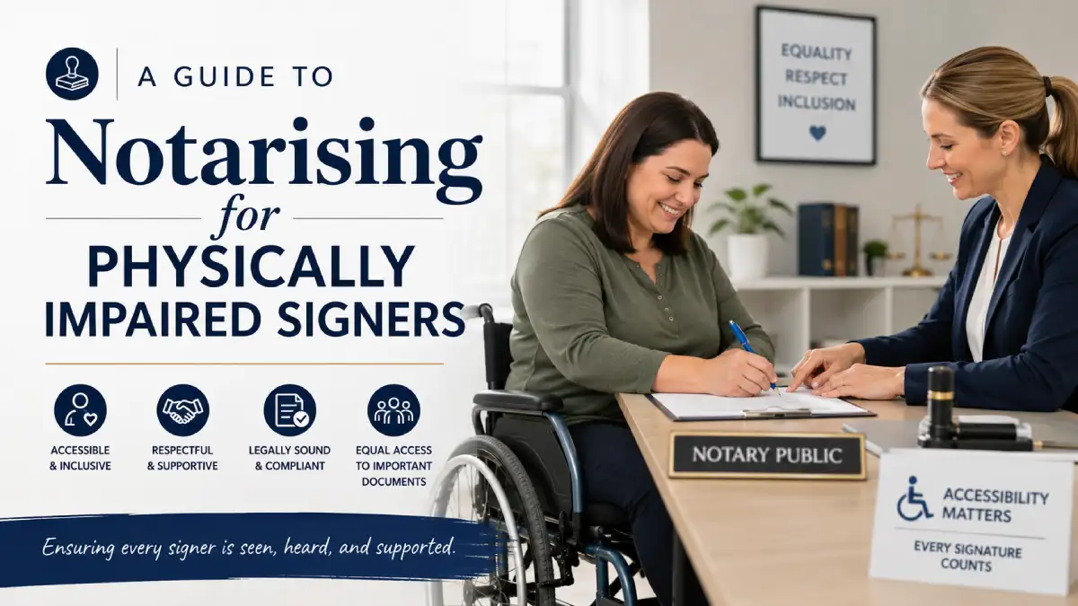 A Guide to Notarising for Physically Impaired Signers